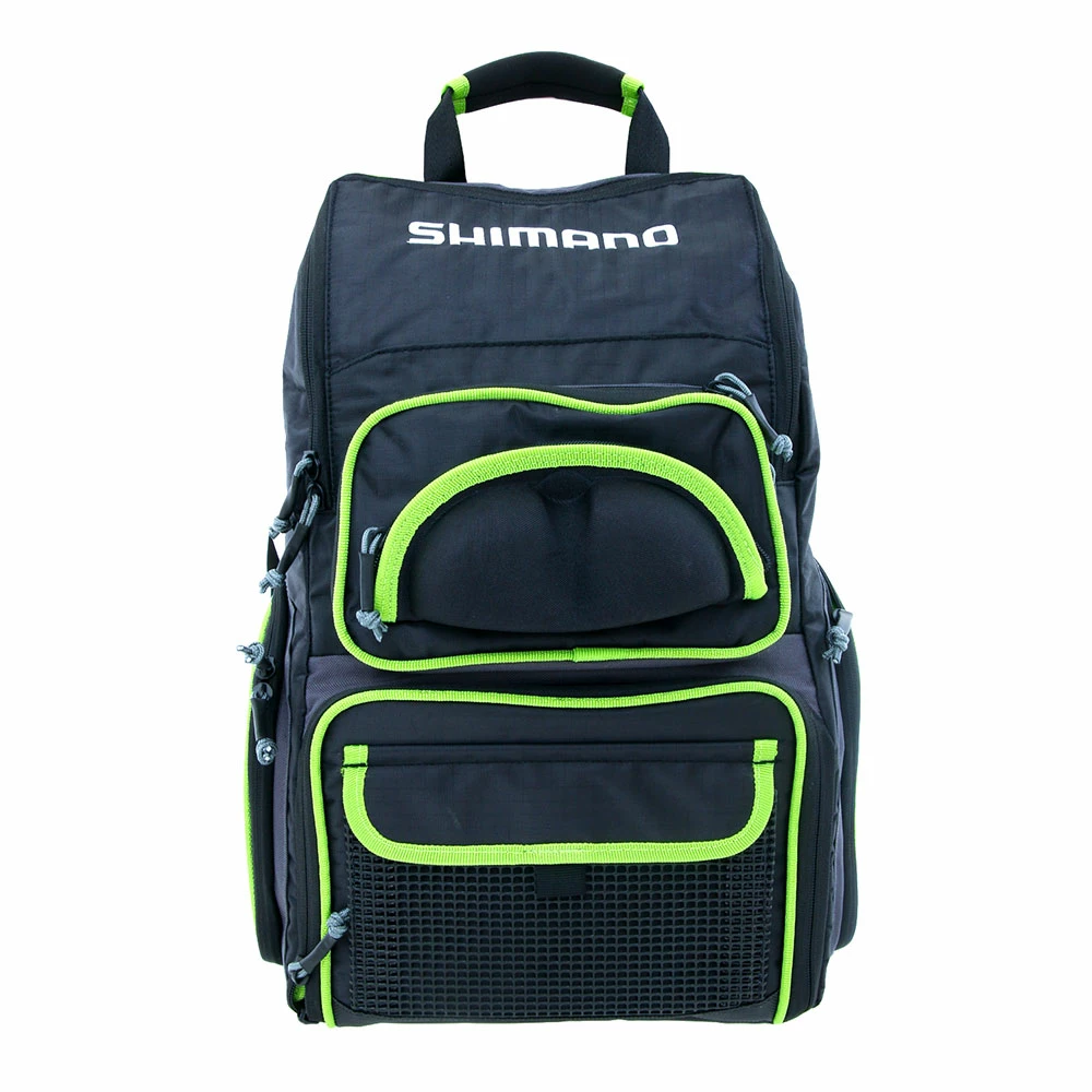 Shimano Backpack With Tacklebox Black/Green XL 1 Shimano Backpack With Tacklebox Black/Green XL