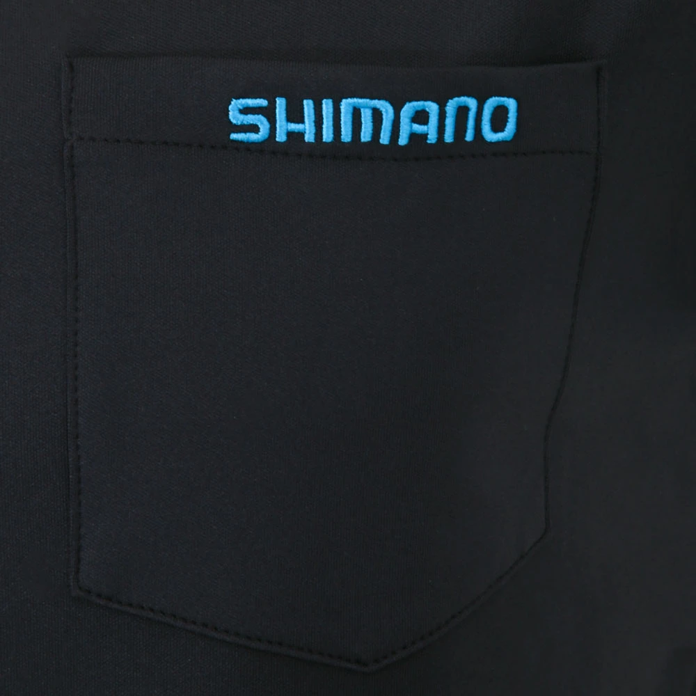 Shimano Sports Mens Polo Shirt With Pocket Black L 2 Shimano Sports Mens Polo Shirt With Pocket Black L - Image 2