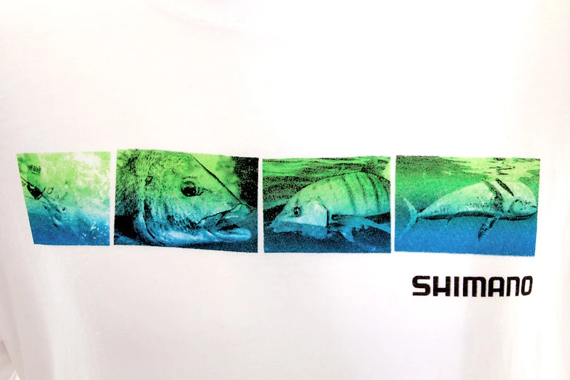 Shimano Collage White T-Shirt M 3 Shimano Collage White T-Shirt M - Image 3