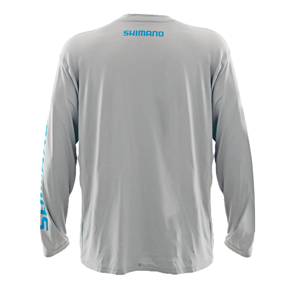 Shimano Technical Mens Long Sleeve Shirt Athletic Grey 1 Shimano Technical Mens Long Sleeve Shirt Athletic Grey