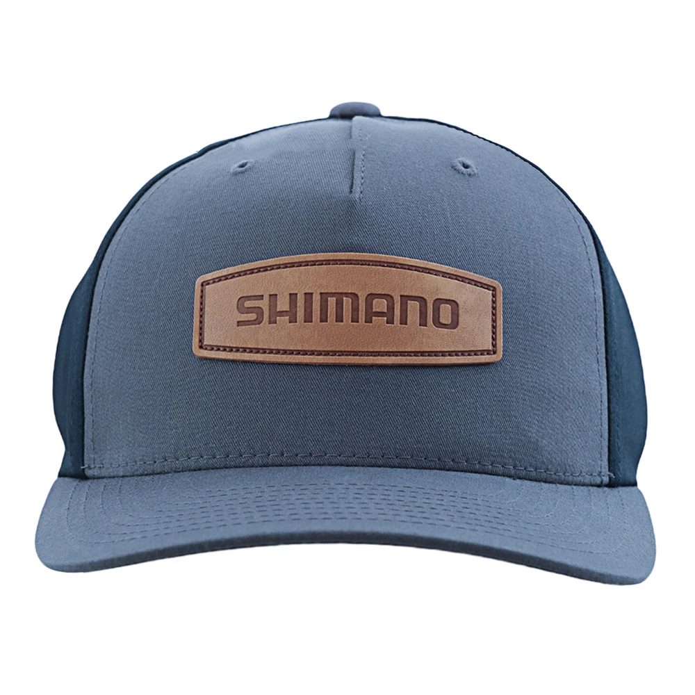 Shimano Leather Patch Cap Ombre Blue 1 Shimano Leather Patch Cap Ombre Blue