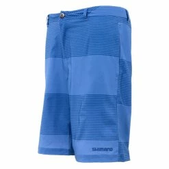 Shimano Striped Quick-Dry Board Shorts Blue