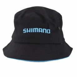 Shimano Bucket Hat Black With Blue Trim