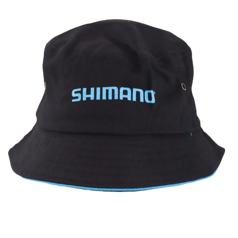 Shimano Bucket Hat Black With Blue Trim 1 Shimano Bucket Hat Black With Blue Trim