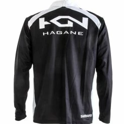 Shimano Hagane Sublimated Long Sleeve Polo Shirt Black S