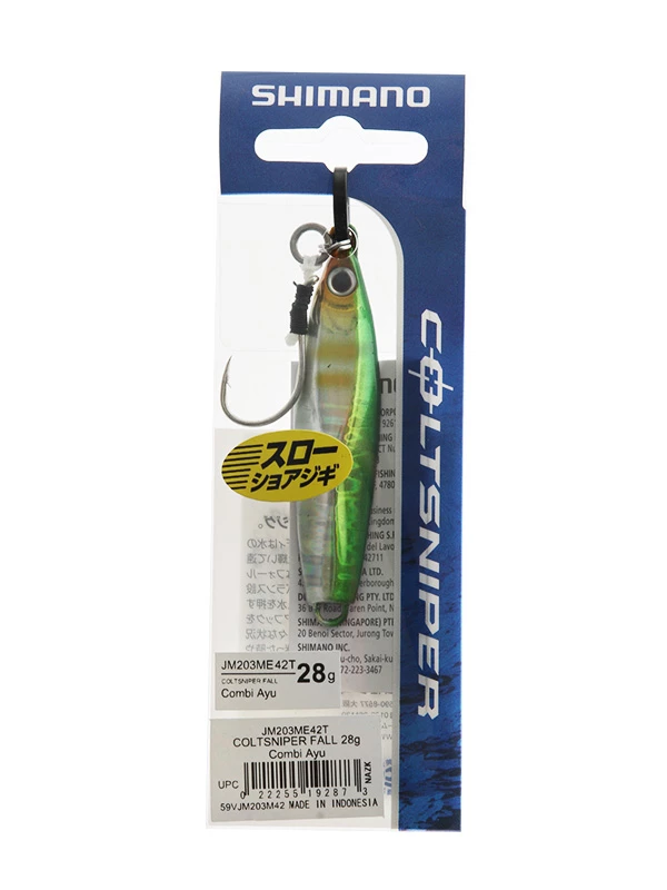 Shimano ColtSniper Flatfall Jig 28g 42T Silver Chartreuse 6 Shimano ColtSniper Flatfall Jig 28g 42T Silver Chartreuse - Image 6